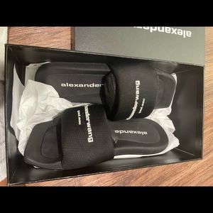 Alexander Wang Logo Pool Slides